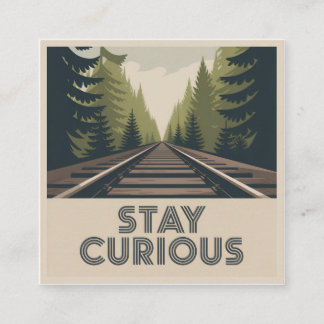 Stay Curious Quadratische Visitenkarte