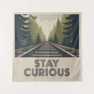 Stay Curious Wandteppich
