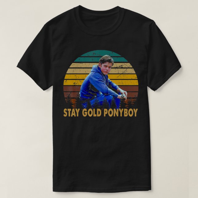 Stay Design Arts Gold Ponyboy Classic Outsiders Es T-Shirt (Design vorne)