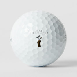 'Stay Disciplined' Mindset Motivational Gift  Golfball