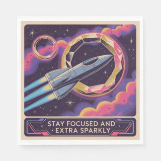 Stay Focused And Extra Sparkly Serviette