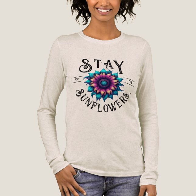 Stay for the Sunflowers Tri-Blend Shirt (Vorderseite)