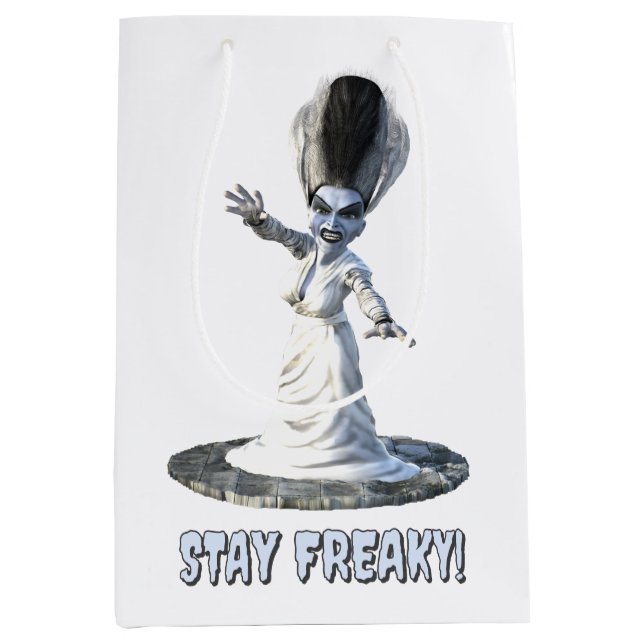 Stay Freaky! Bride of Frankenstein Mittlere Geschenktüte (Vorderseite)