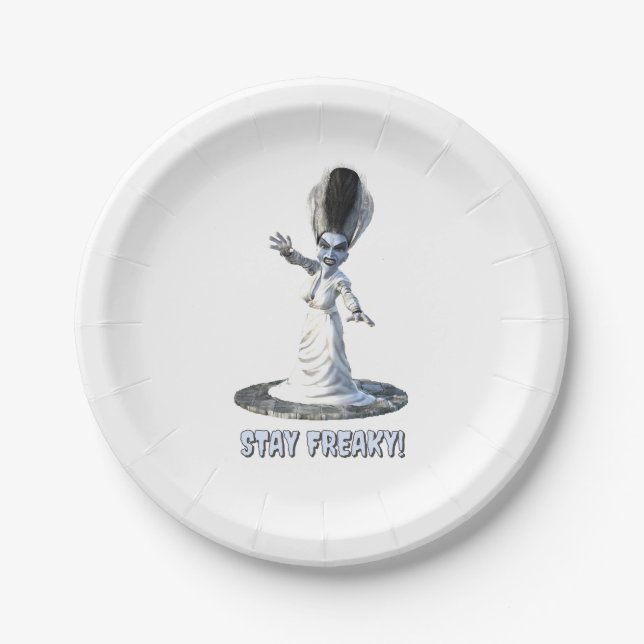 Stay Freaky! Bride of Frankenstein Pappteller (Vorderseite)