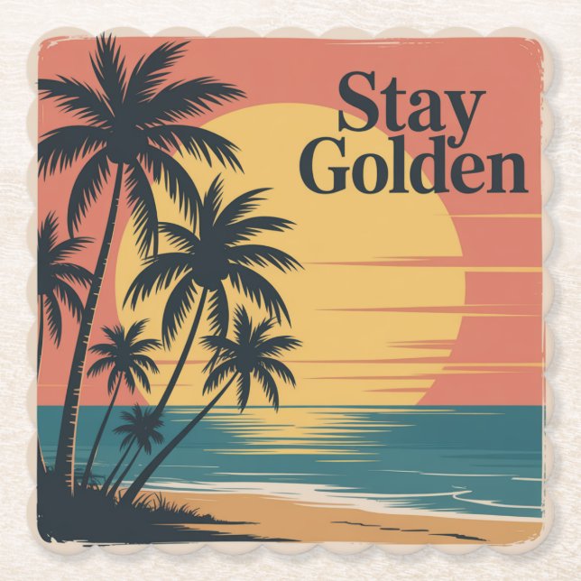 Stay Golden Untersetzer (Vorderseite)