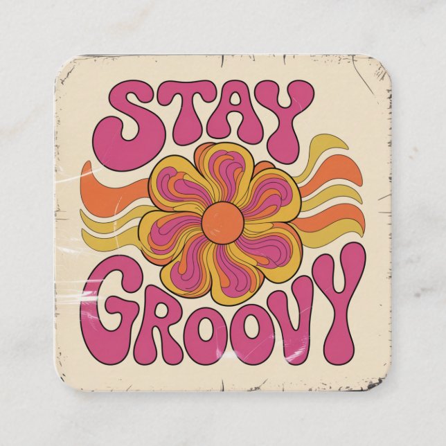 Stay Groovy Begleitkarte (Vorderseite)