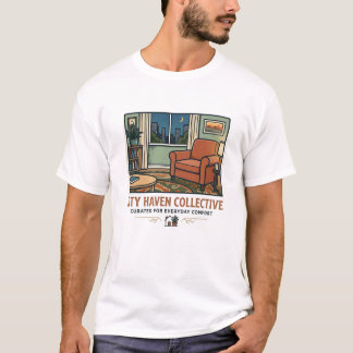 Stay Home Club - Cozy Living Room T-Shirt - Katze