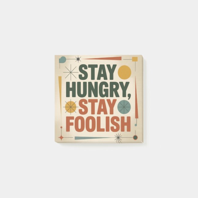 Stay Hungry, Stay Foolish Post-it Klebezettel (Vorderseite)