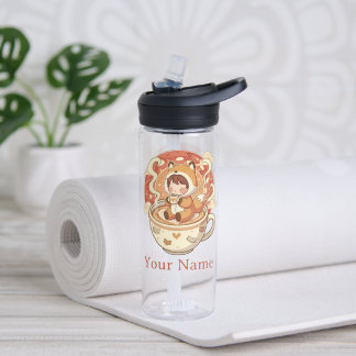 Stay Hydrated Fox's Cozy Read Water Bottle Trinkflasche