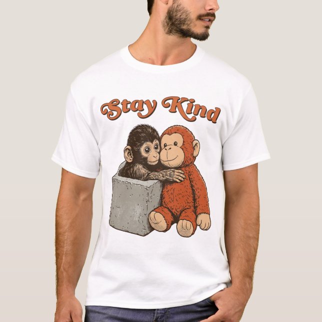 Stay Kind Baby Monkey Punch T-Shirt (Vorderseite)