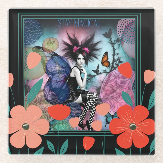Stay Magical  Glasuntersetzer (Vorderseite)