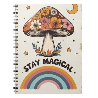 Stay Magical Mushroom Notebook | Boho Cute Journal Notizblock