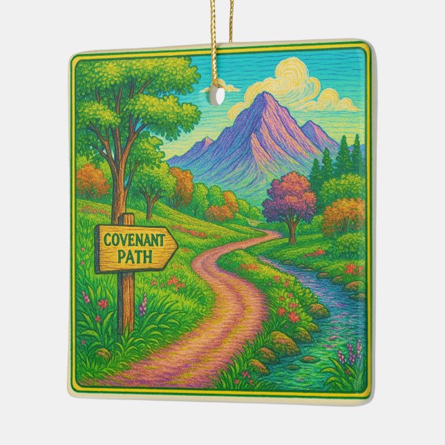 Stay on the Covenant Path Keramikornament (Links)