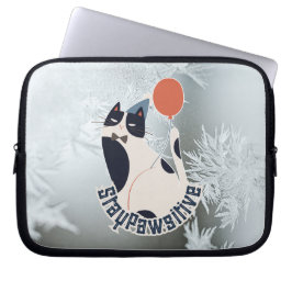 Stay Pawsitive Cat Illustration 10 Inch Laptop Tab Laptopschutzhülle