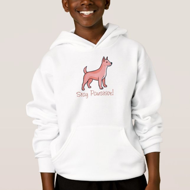 Stay pawsitive Dog Hoodie (Vorderseite)