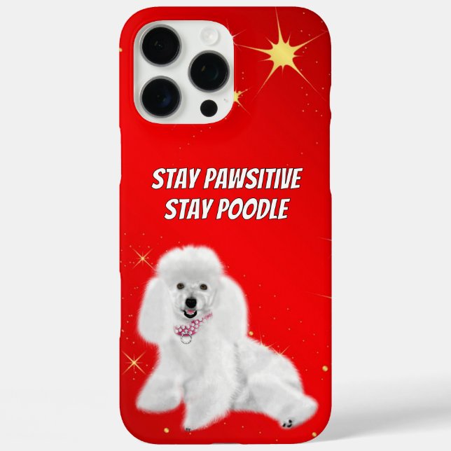 Stay Pawsitive iPhone 16 Pro Max Hülle (Rückseite)
