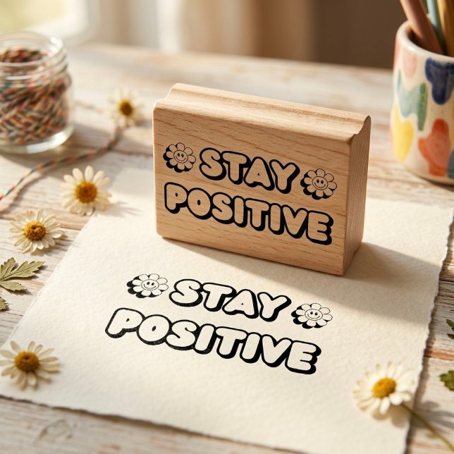 Stay Positive Gummistempel (Von Creator hochgeladen)
