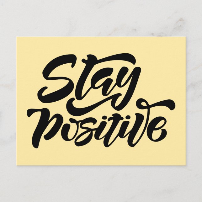 Stay Positive Yellow Postkarte (Vorderseite)