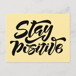 Stay Positive Yellow Postkarte