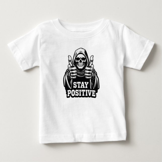 Stay Positve Baby T-shirt (Vorderseite)