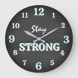 Stay Strong Industrial Gym Große Wanduhr