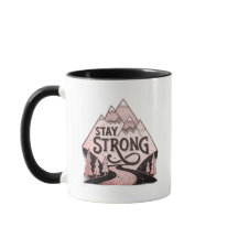 Stay Strong Mountain Hoodie – Minimale geometrisch
