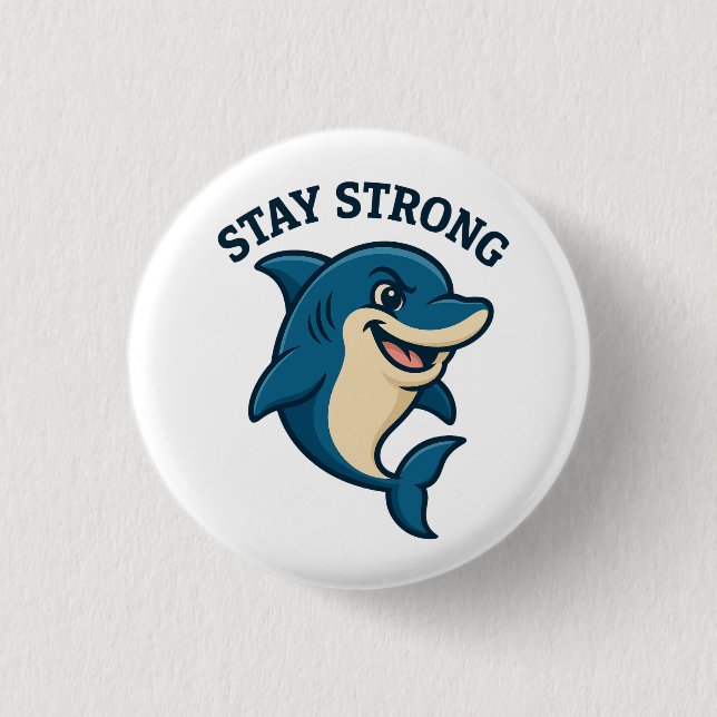 Stay Strong Splash T-Shirt Button (Vorderseite)