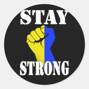 Stay Strong - Ukraine  Runder Aufkleber