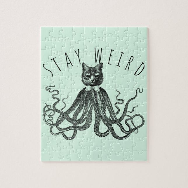 Stay Weird Catopus Cat and Octopus Mashup (Vertikal)