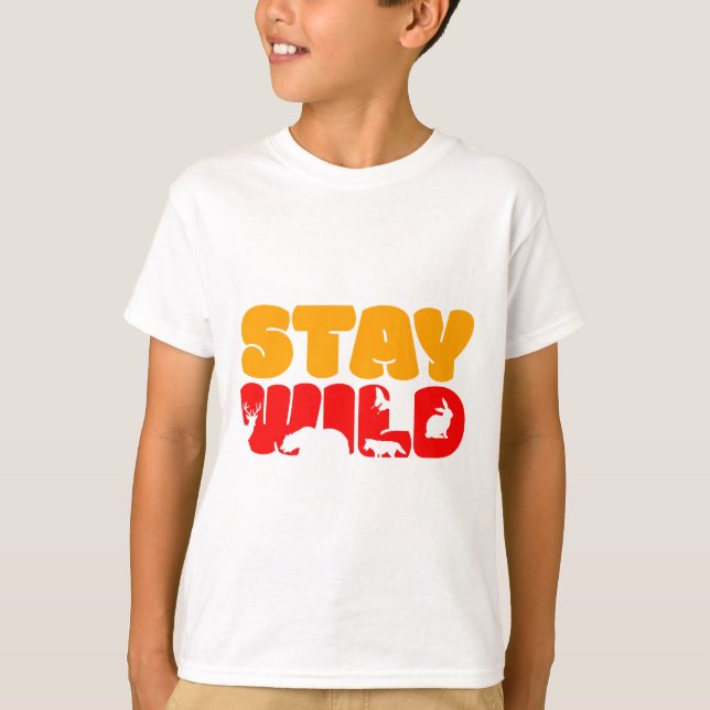 Stay WILD Basic Design Kids Basic T-shirt Basic (Devant)