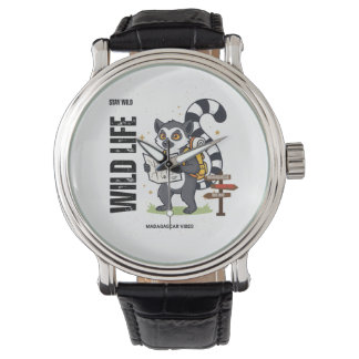 Stay Wild Lemur Life - Madagascar Vibes Cute lemur Armbanduhr
