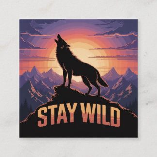 Stay Wild Quadratische Visitenkarte