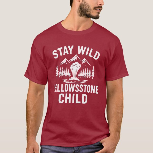 Stay Wild Yellowstone Child T-Shirt (Vorderseite)