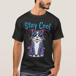 StayCoolCatTshirtDesign-CoolCatTeeGraphicforCasual T-Shirt