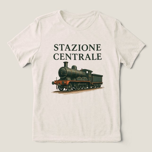 Stazione Centale Tri-Blend Shirt (Design Vorderseite)