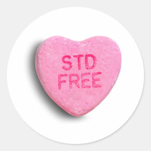STD FREE RUNDER AUFKLEBER