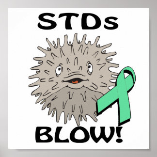 STDs bläst Sensibilisierungsdesign Poster