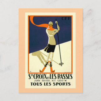 "Ste Croix et Les Rasses" Schweizer Jahrgangsreise Postkarte
