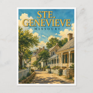 Ste. Genevieve Missouri Kolonialdistrikt GeoSaga Postkarte