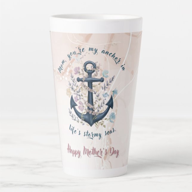 Steadfast Anchor - Muttertag Latte Tasse (Vorderseite)