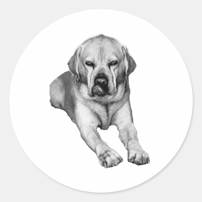 Steadfast Friend in Ink Runder Aufkleber (Vorderseite)