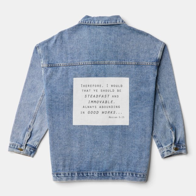 Steadfast immovable mosiah lds scripta jeansjacke (Rückseite)
