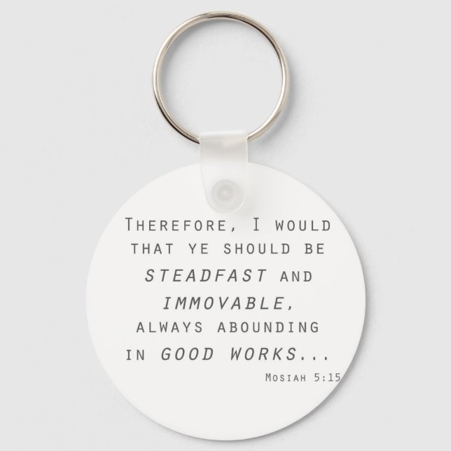 Steadfast immovable mosiah lds scripta schlüsselanhänger (Vorderseite)