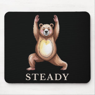 Steady Bear Yoga-Shirt Ruhiger Lance Süßes Tier Yo Mousepad