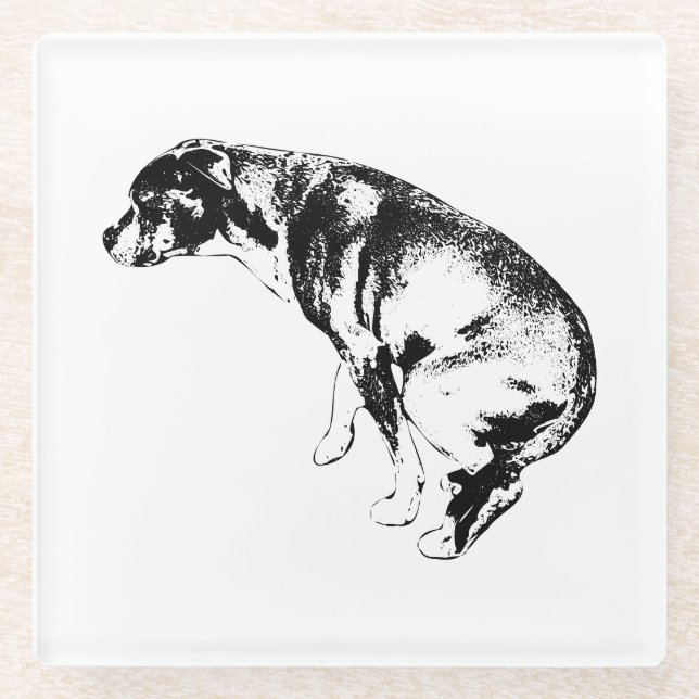 Steady Companion im Herbst Glasuntersetzer (Vorderseite)