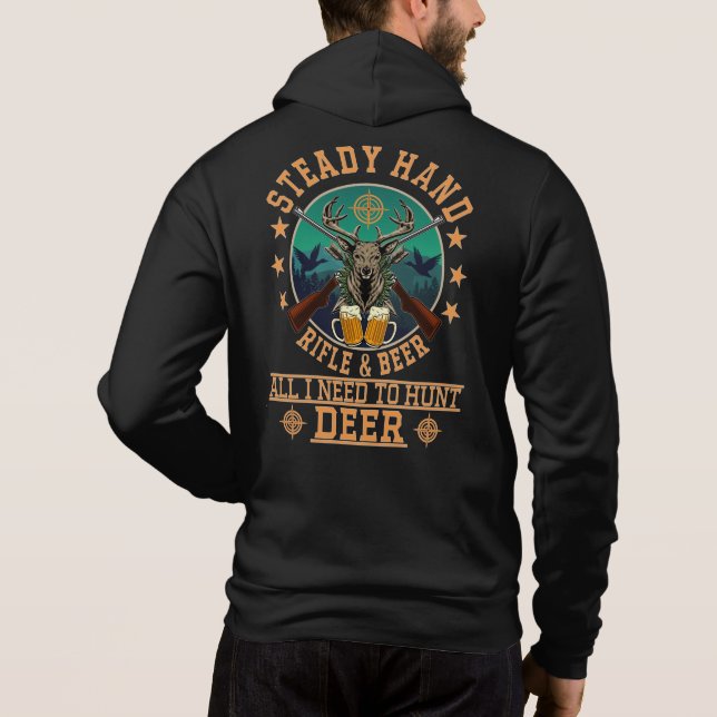 STEADY HAND RIFLE AND BIER HOODIE (Rückseite)