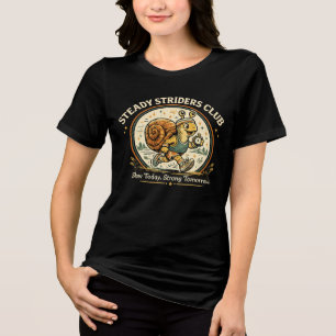 Steady Striders Club Lustiger Schneckenläufer Vint Tri-Blend Shirt