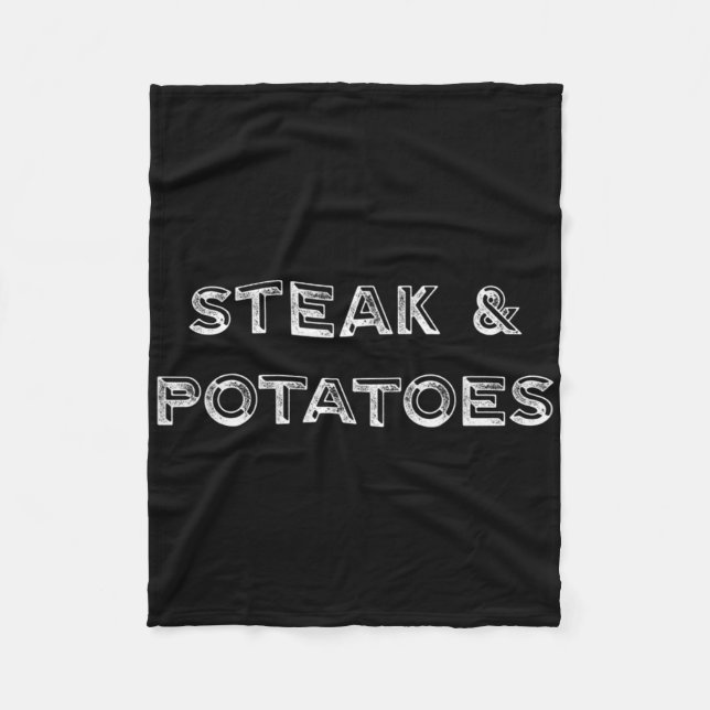 Steak And Potatoes Grillmaster BBQ  Fleecedecke (Vorderseite)