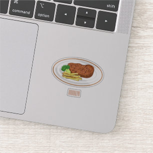 Steak Cartoon Illustration Aufkleber