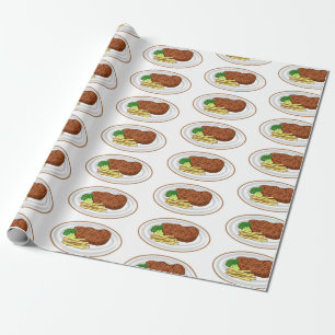 Steak Cartoon Illustration Geschenkpapier